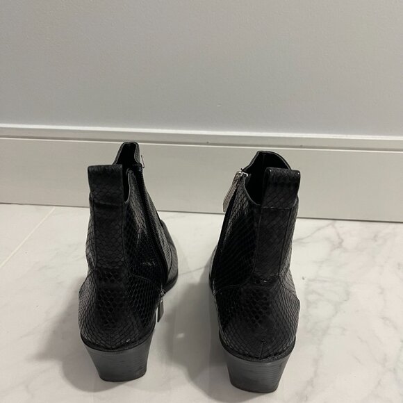 Zara Textured Heeled Ankle Boots Size US 9 - Picture 5 of 8